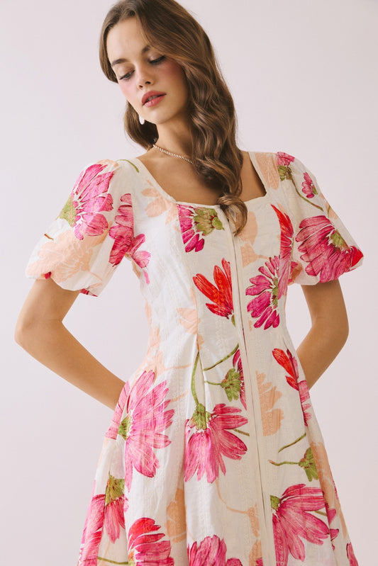 Floral Flare Mini Dress