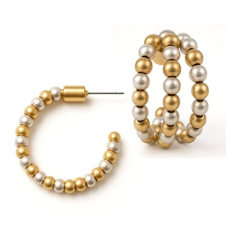 Triple Layered 1" Hoop Earrings