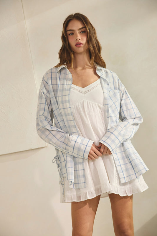 Seaside Check Top - Blue
