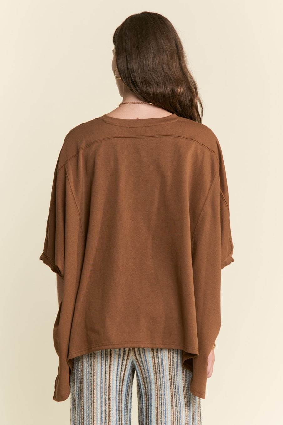 Brown Oversized T-Shirt | J.NNA