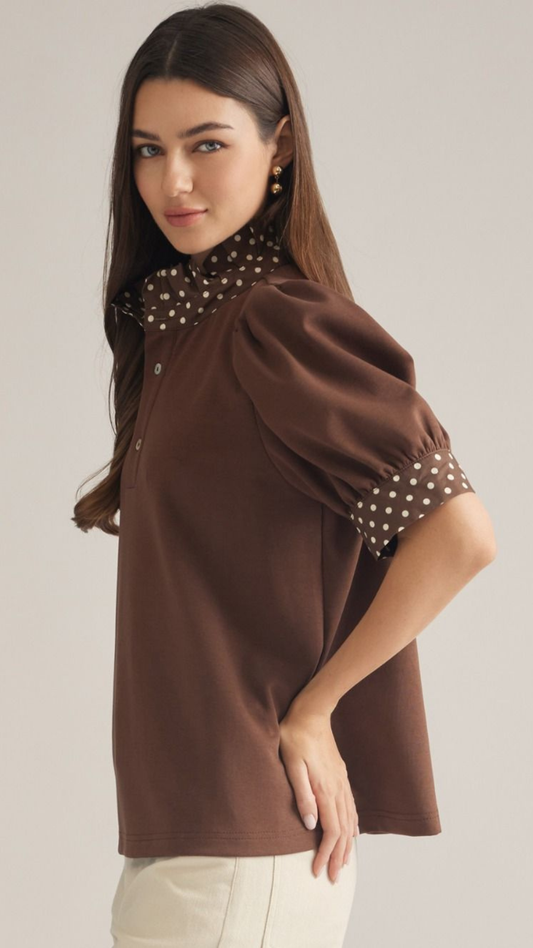 Darling Dot Top | Chocolate