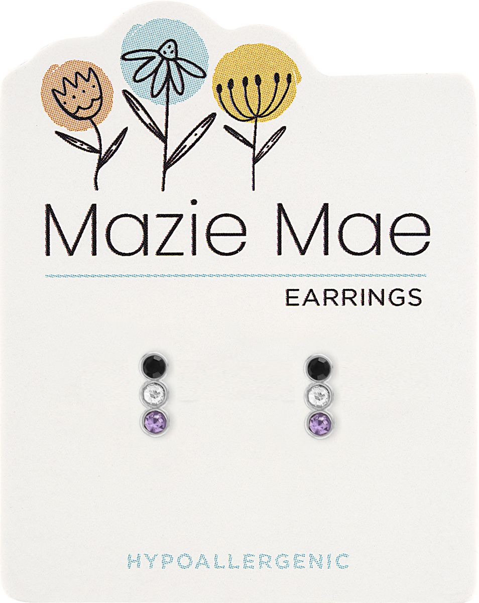 3-tiered Stud Earrings | Mazie Mae