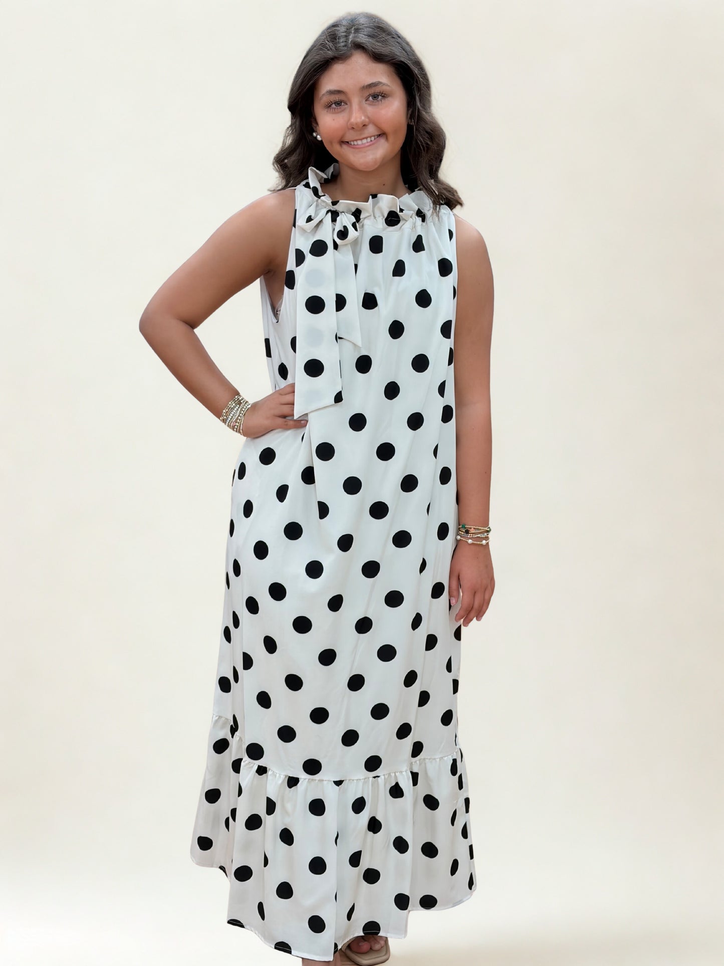 Polka Dot Maxi Dress