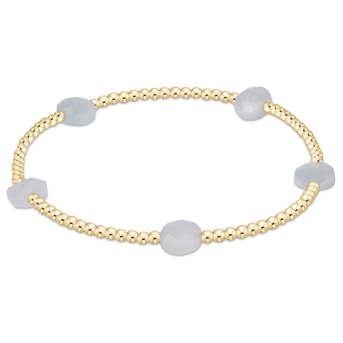 Admire Small Gem 2mm Bracelet - Aquamarine | enewton