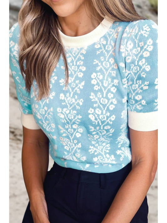 Floral Crewneck Sweater