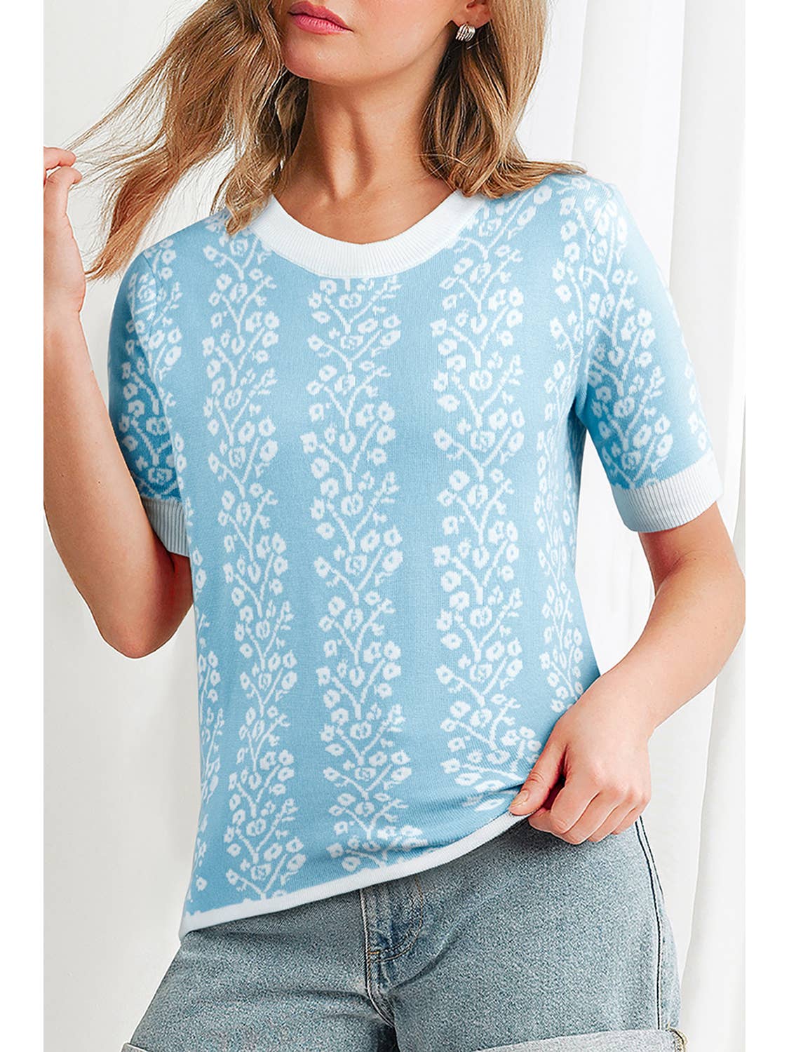 Floral Crewneck Sweater
