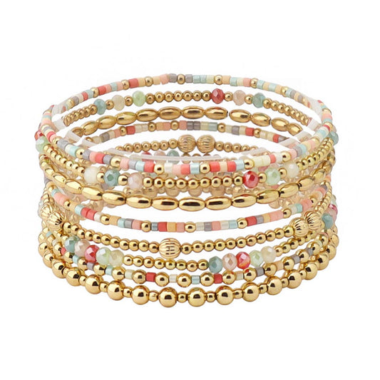 Set of 8 Beaded Bracelets