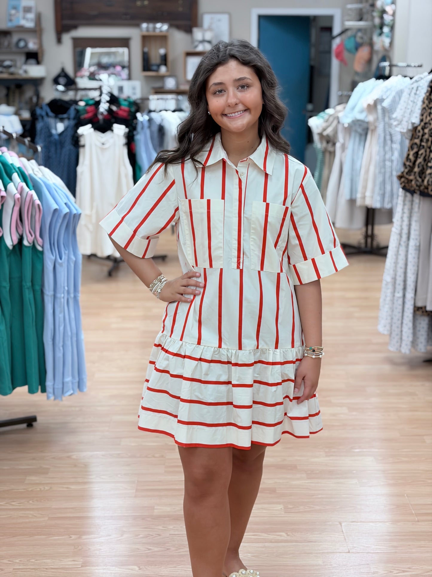 Red Stripe Dress