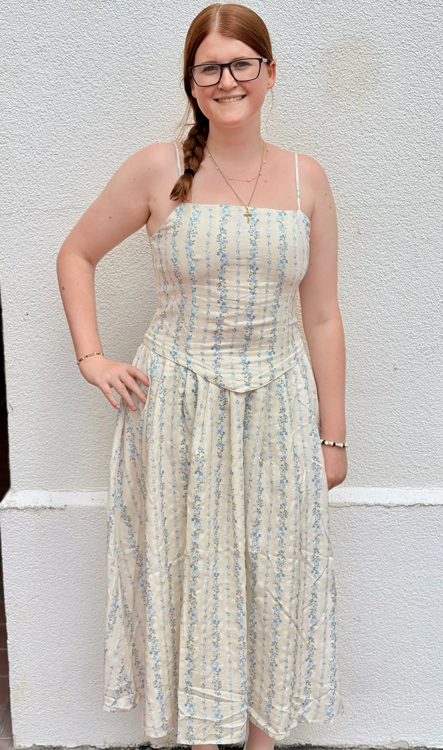 Blue Floral Dress