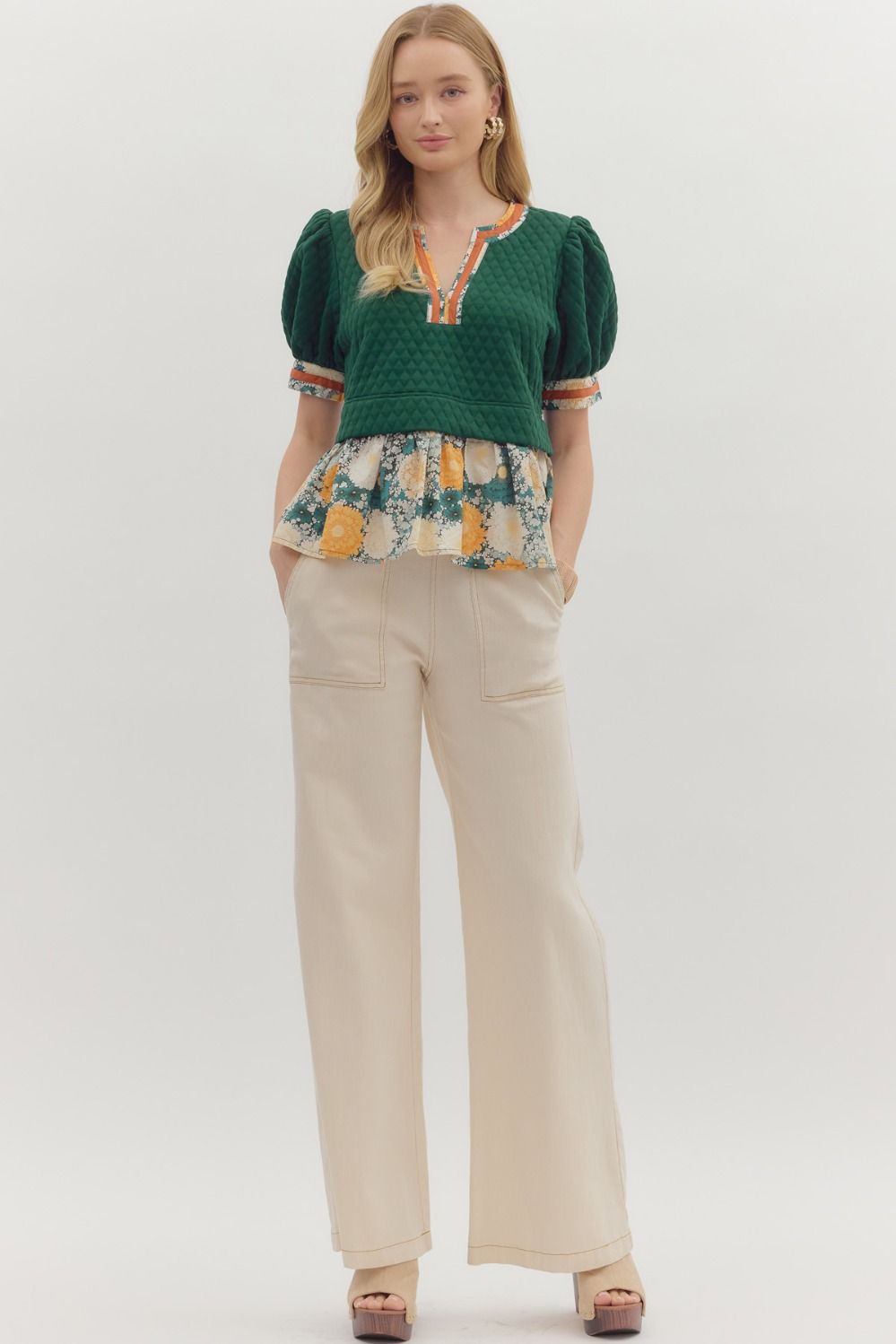Short Puff Sleeve Top