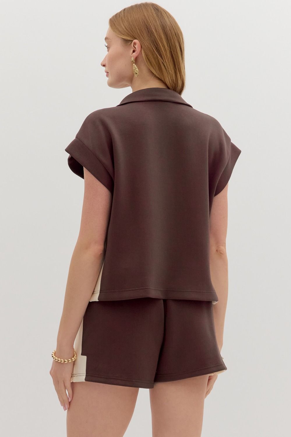 Zip-Front Pullover Top