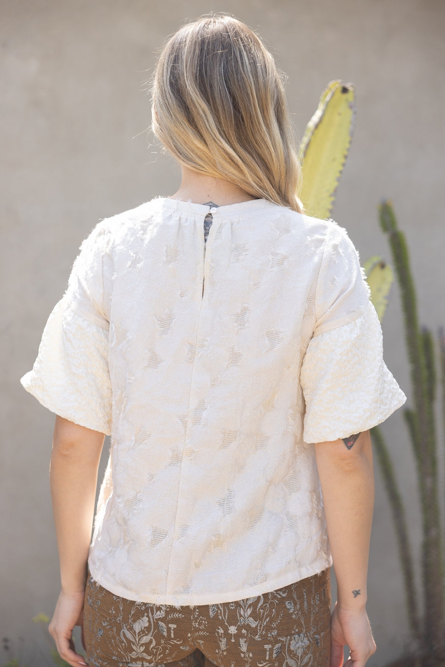Ivory Bloom Top