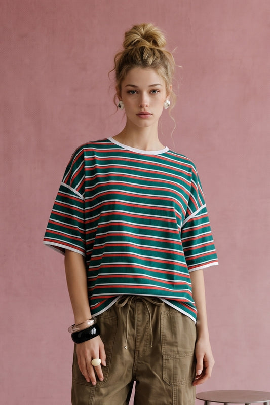 Evergreen Stripe Tee