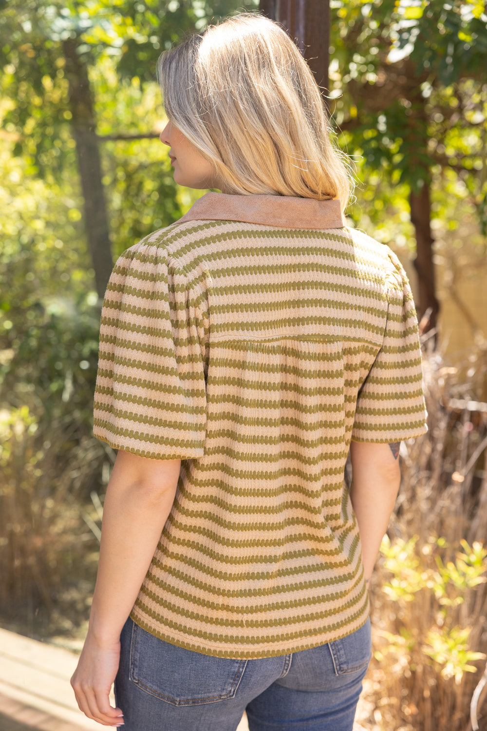 Sagewood Striped Top