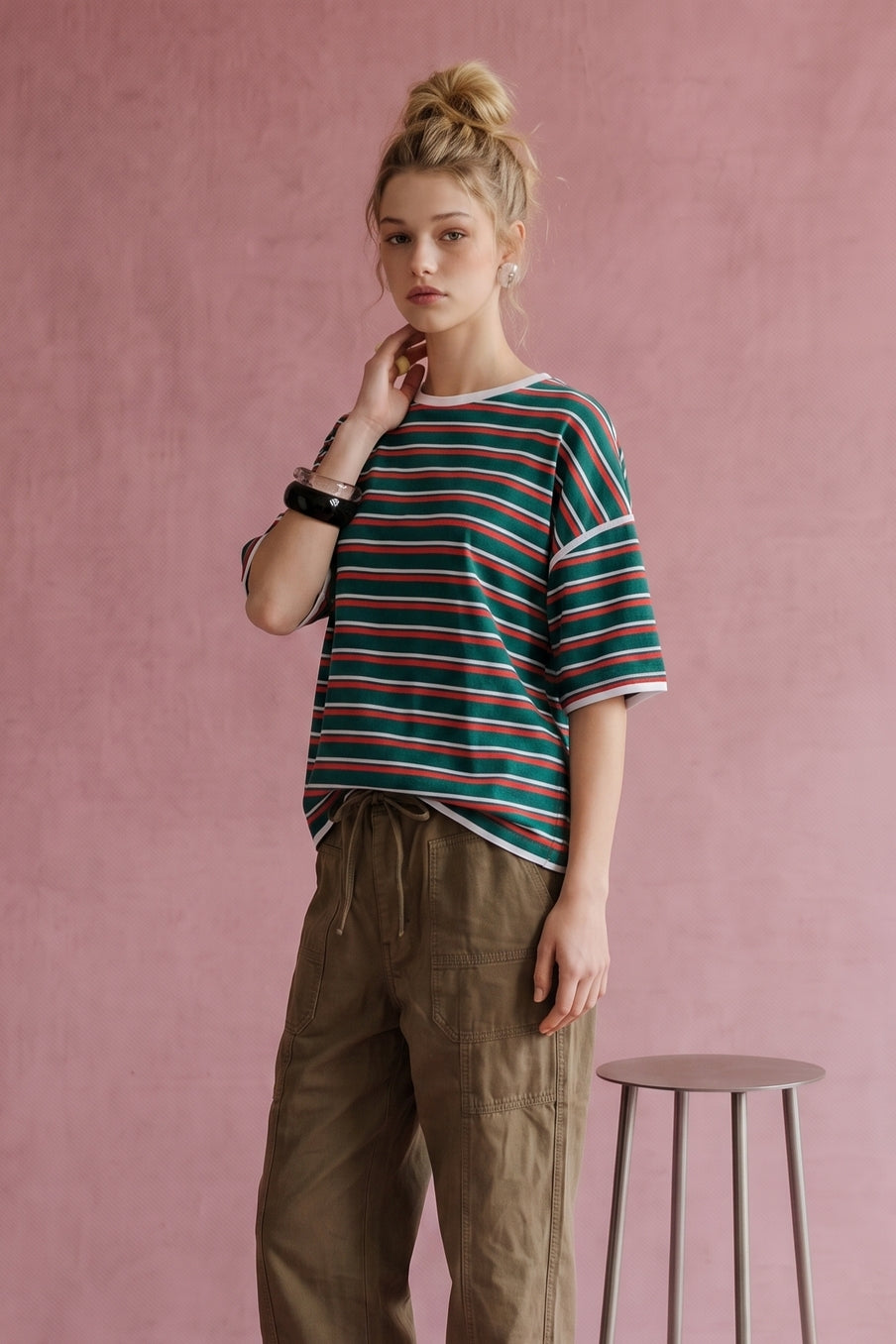 Evergreen Stripe Tee
