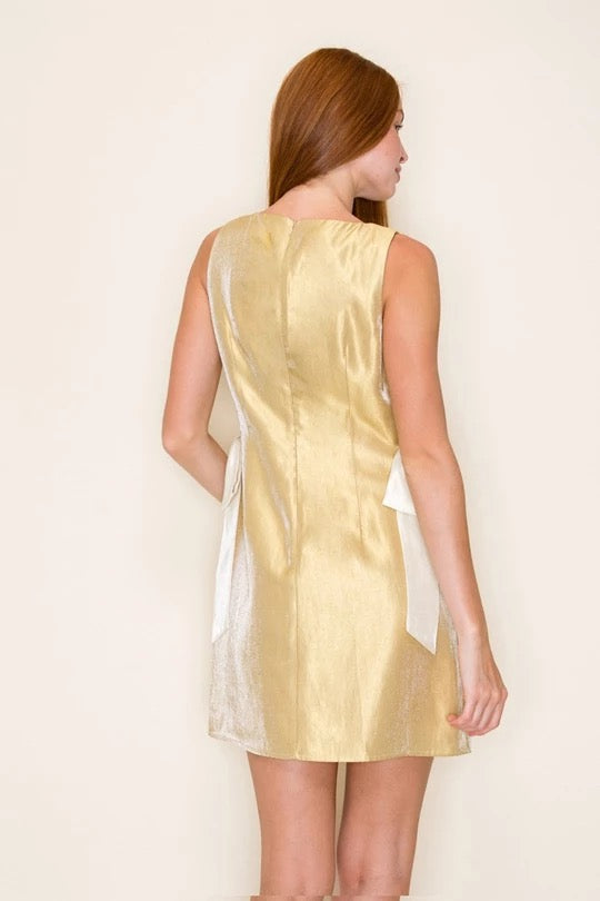 Sleeveless Shimmer Mini Dress