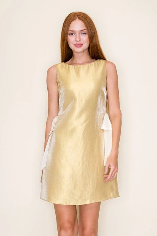 Sleeveless Shimmer Mini Dress