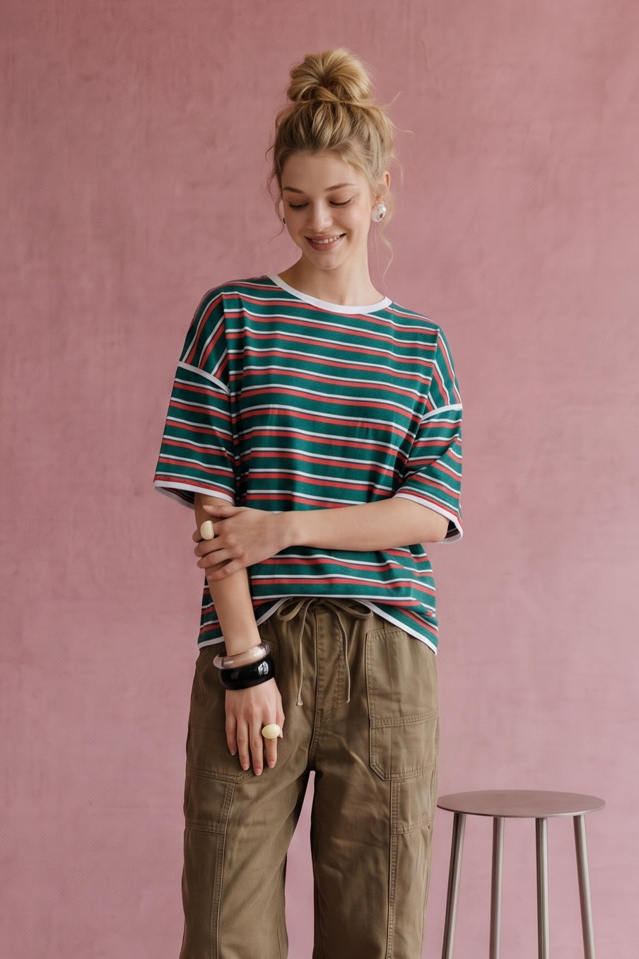 Evergreen Stripe Tee