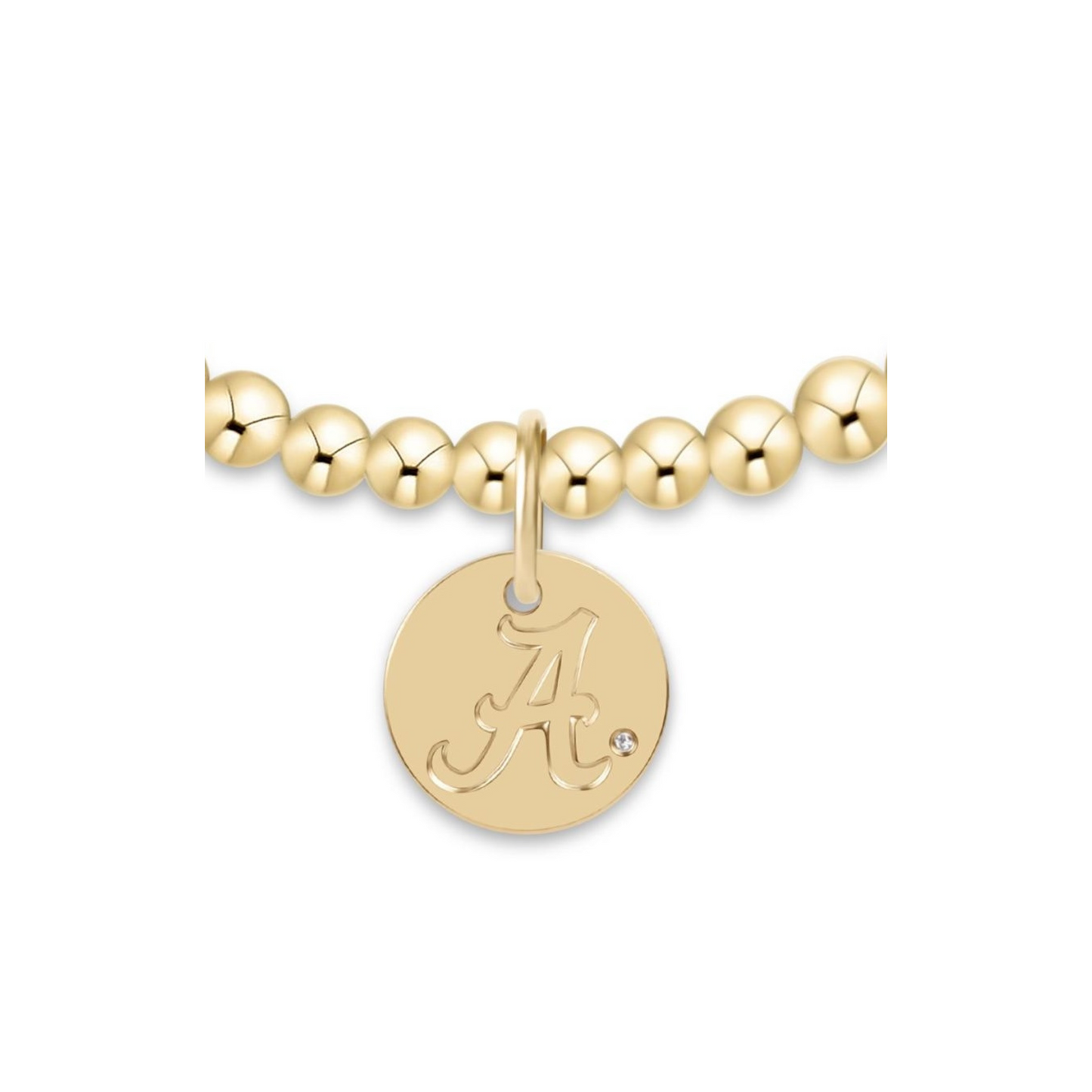 ecollegiate classic gold 3mm bracelet - alabama disc | enewton