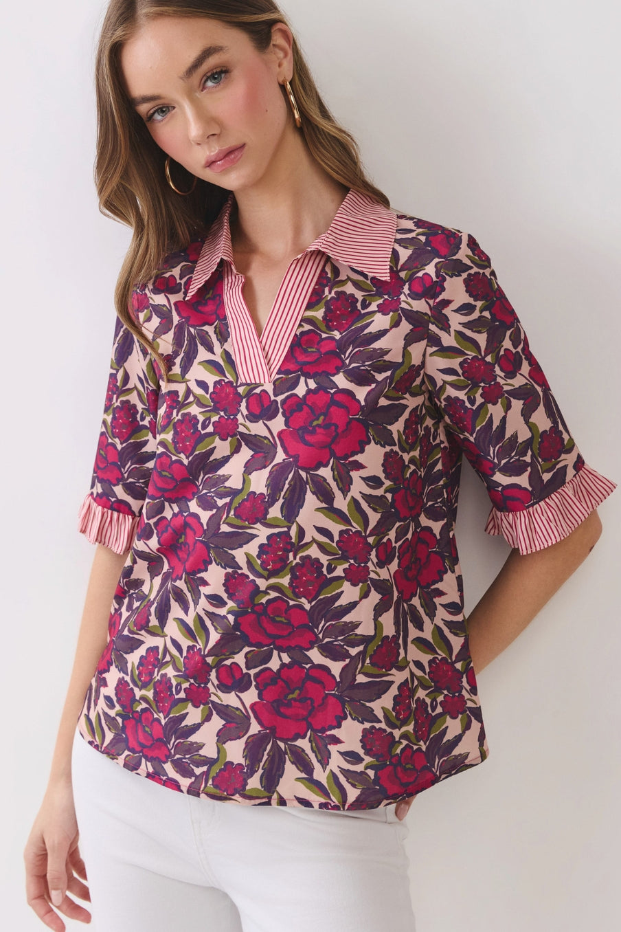 Magenta Rose Top