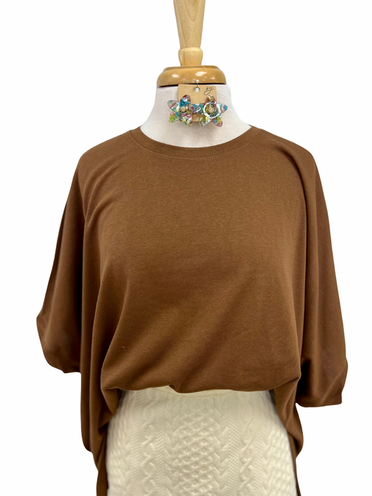 Brown Oversized T-Shirt | J.NNA