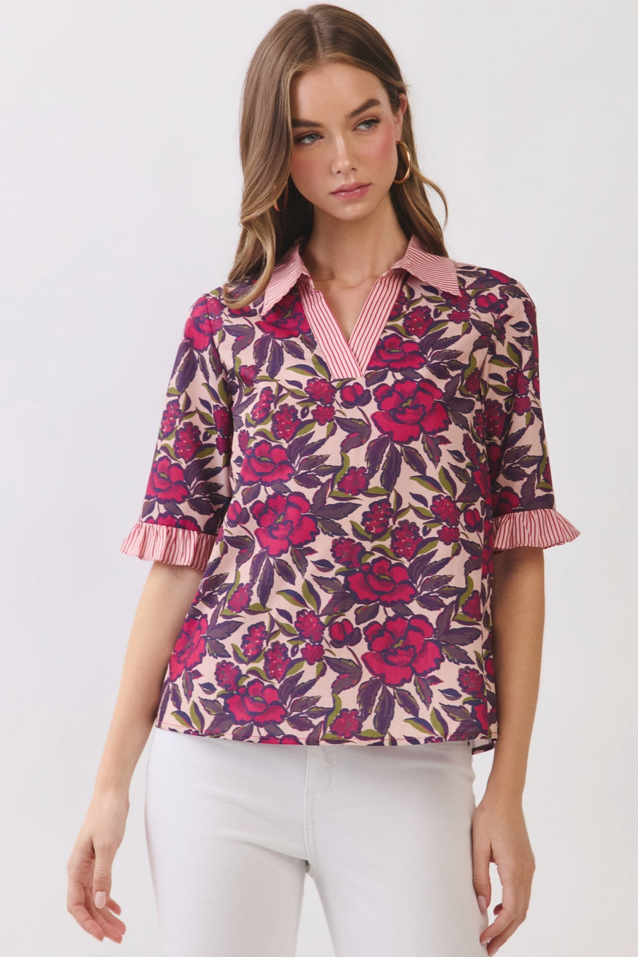 Magenta Rose Top