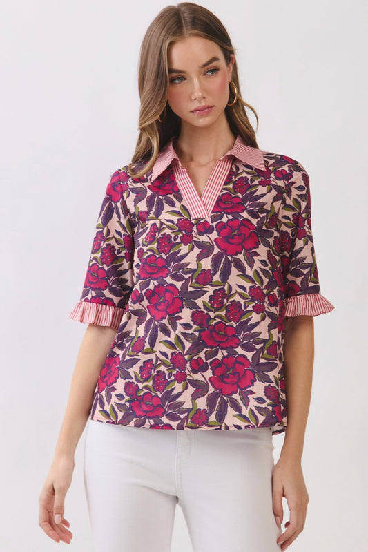 Magenta Rose Top