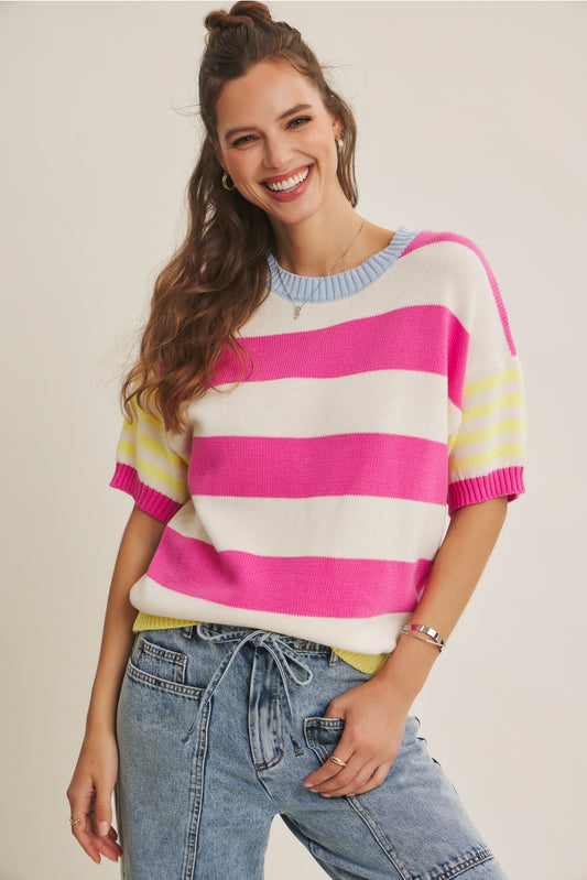Fuchsia Mix Top