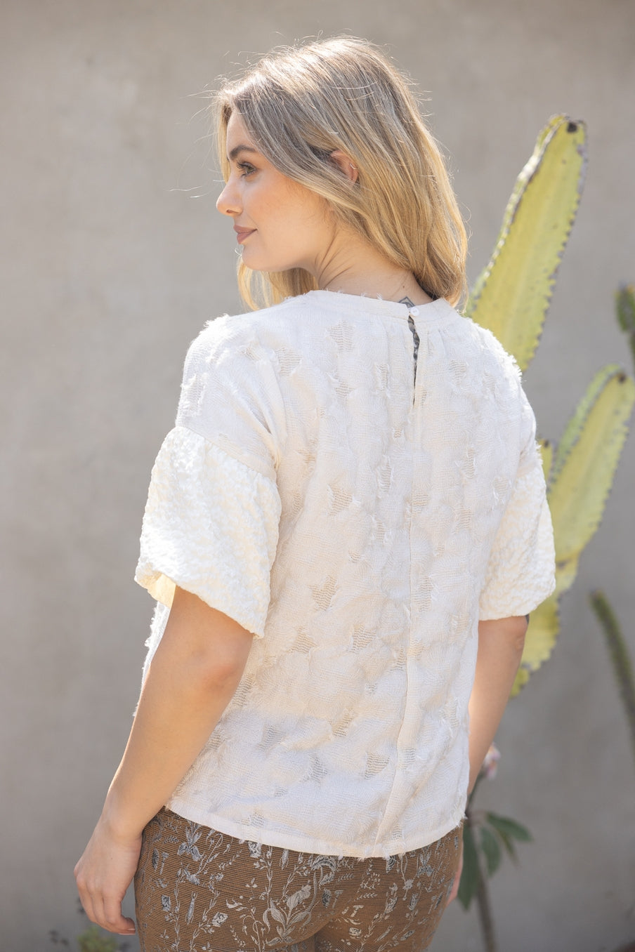Ivory Bloom Top