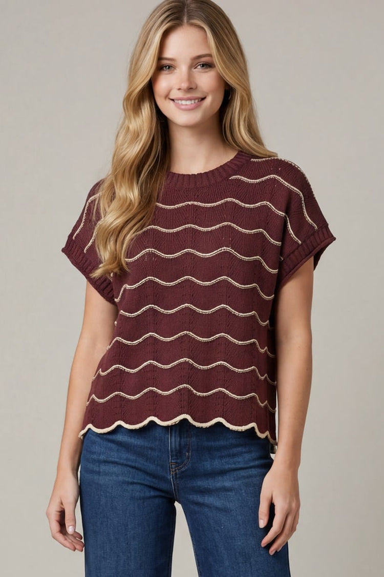 Cozy Waves Sweater Top