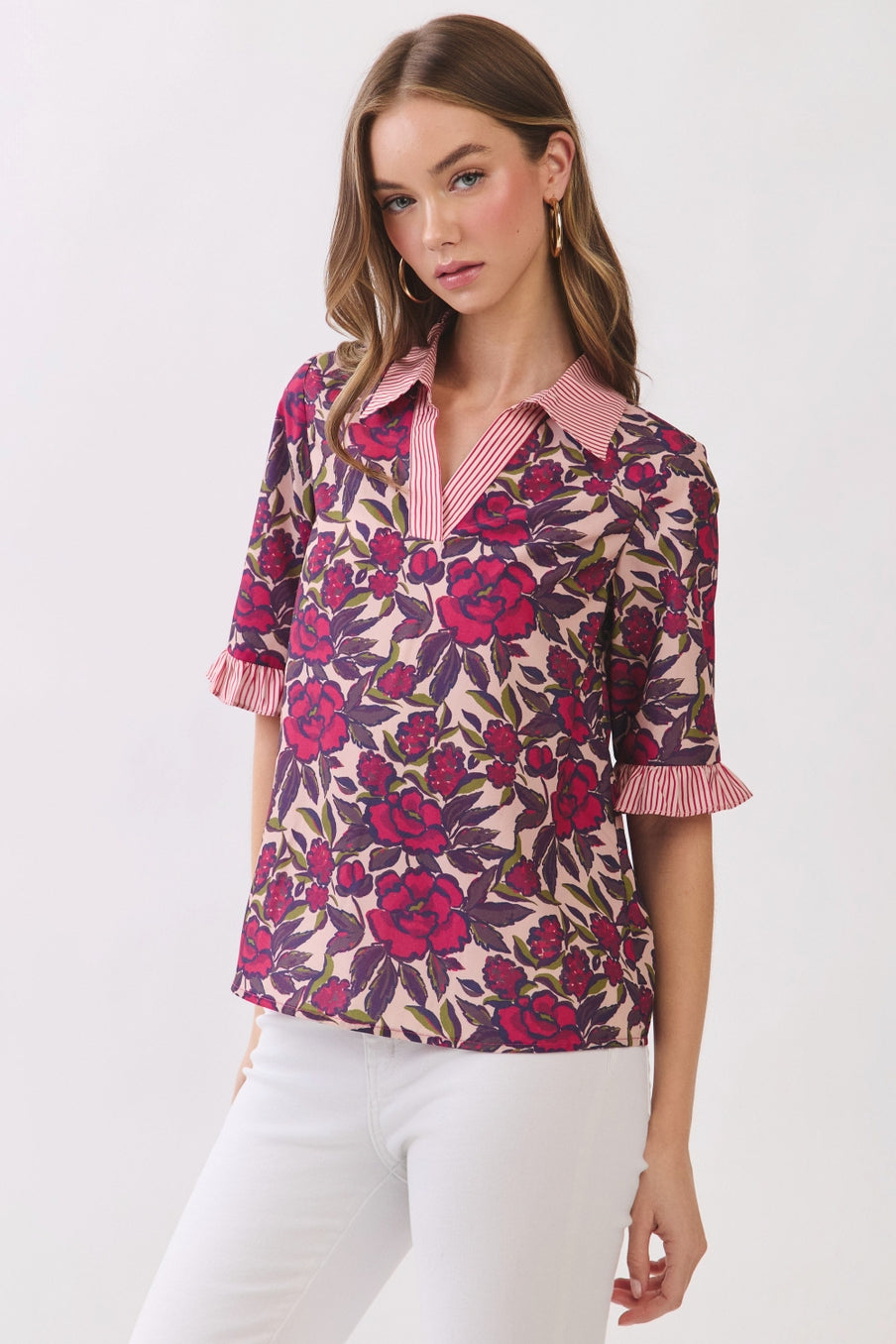 Magenta Rose Top