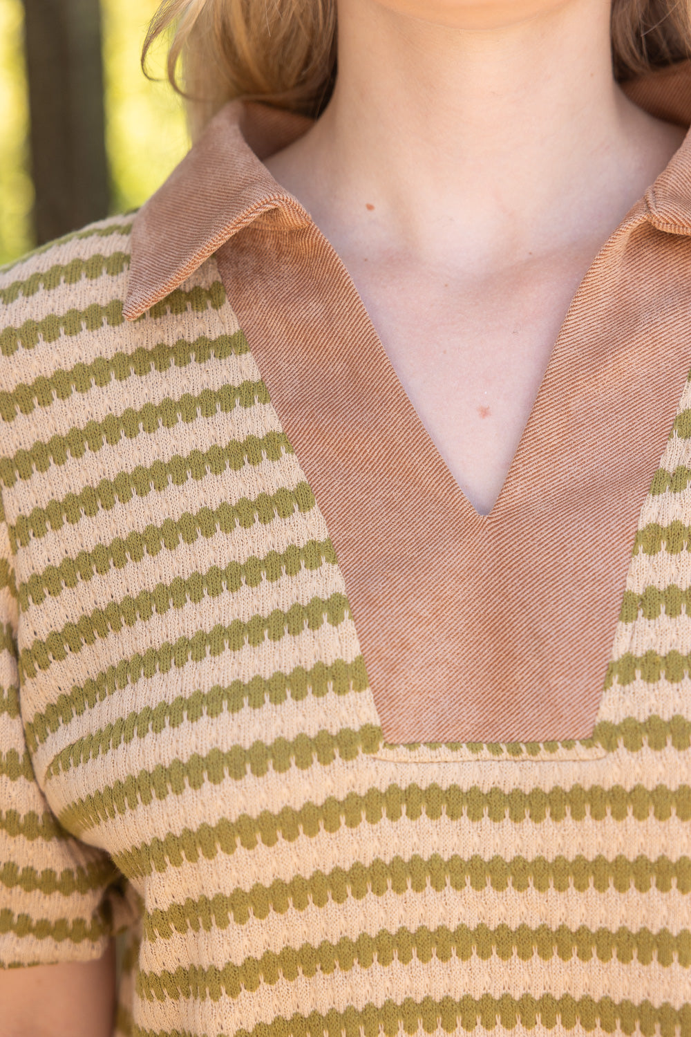 Sagewood Striped Top