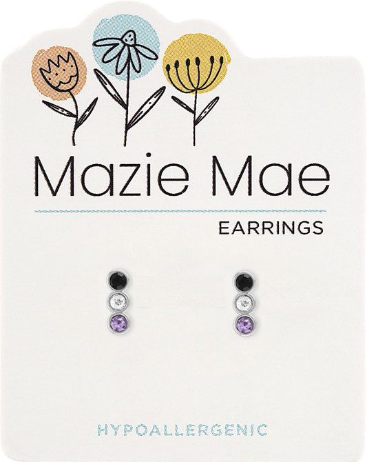 3-tiered Stud Earrings | Mazie Mae