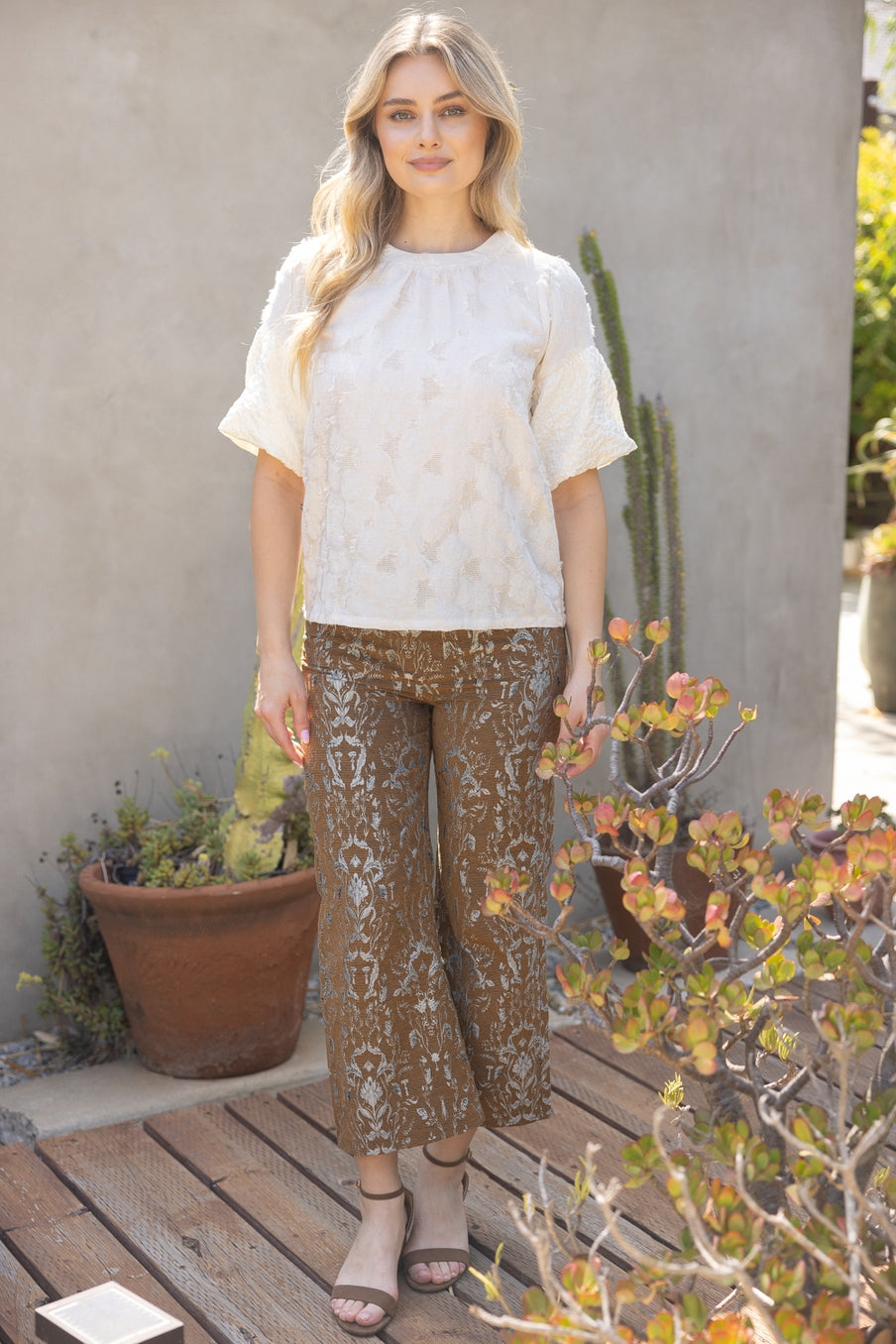 Ivory Bloom Top
