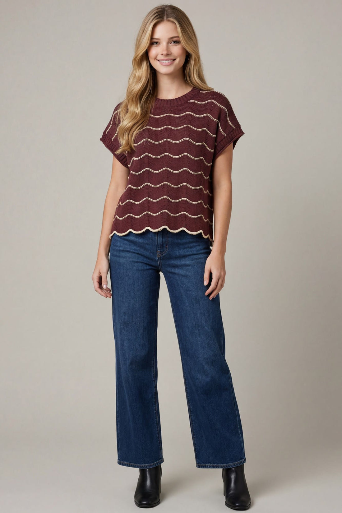 Cozy Waves Sweater Top