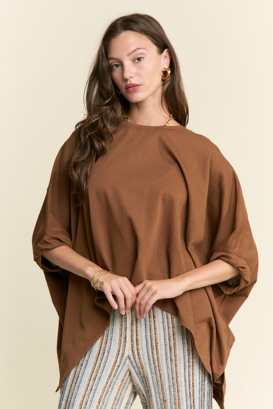Brown Oversized T-Shirt | J.NNA