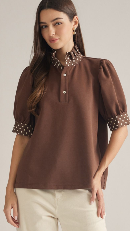 Darling Dot Top | Chocolate