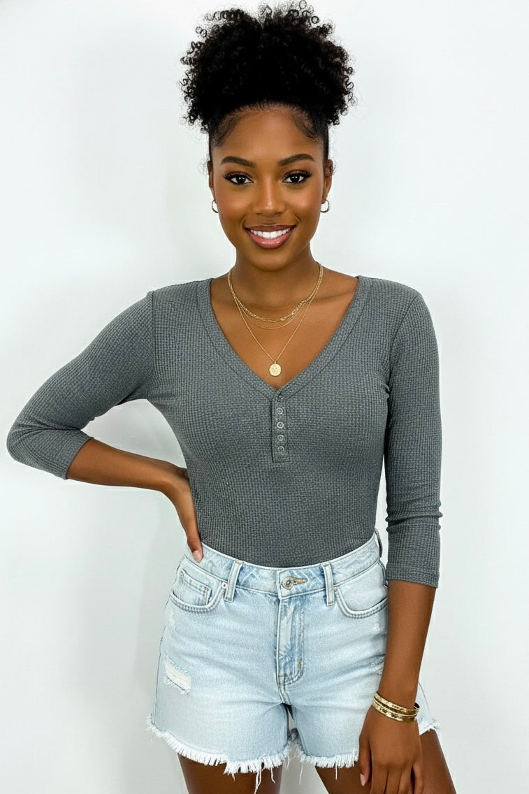 Dark Grey Bodysuit