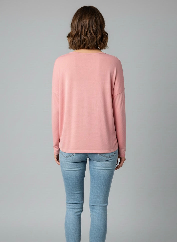 Soft Pink Long-Sleeve Shirt