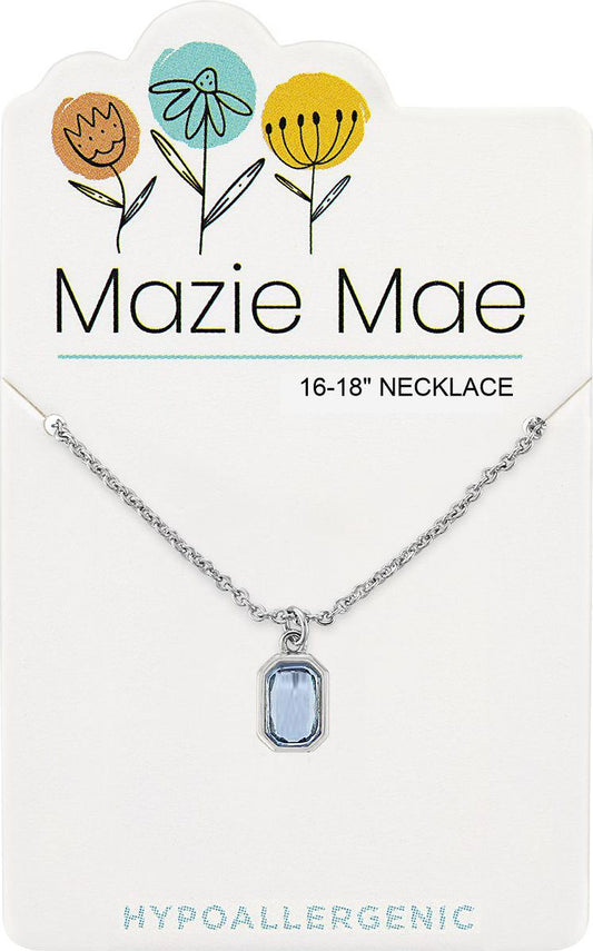 Blue Charm Silver Necklace | Mazie Mae