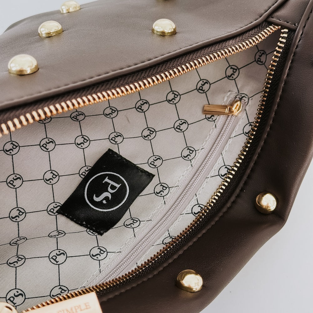 Chic Gold Studded Westlyn Bum Bag | 3 Sisters Collection
