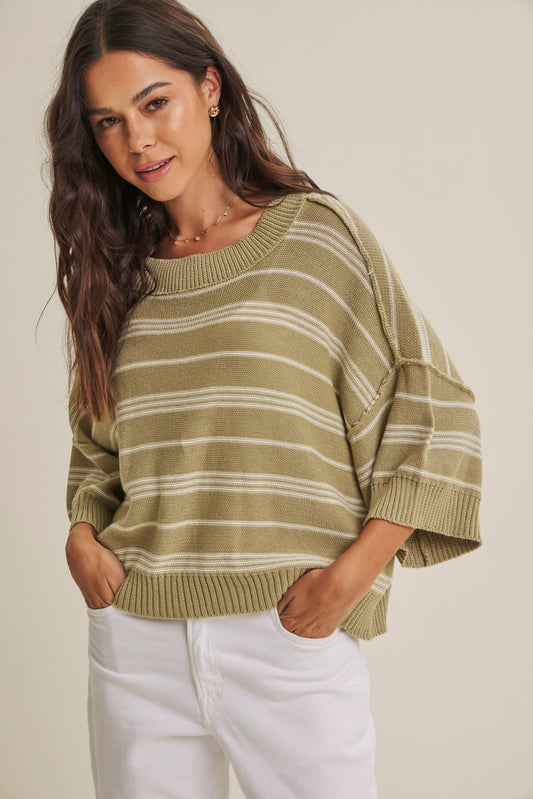 Sweater with Drop Shoulders