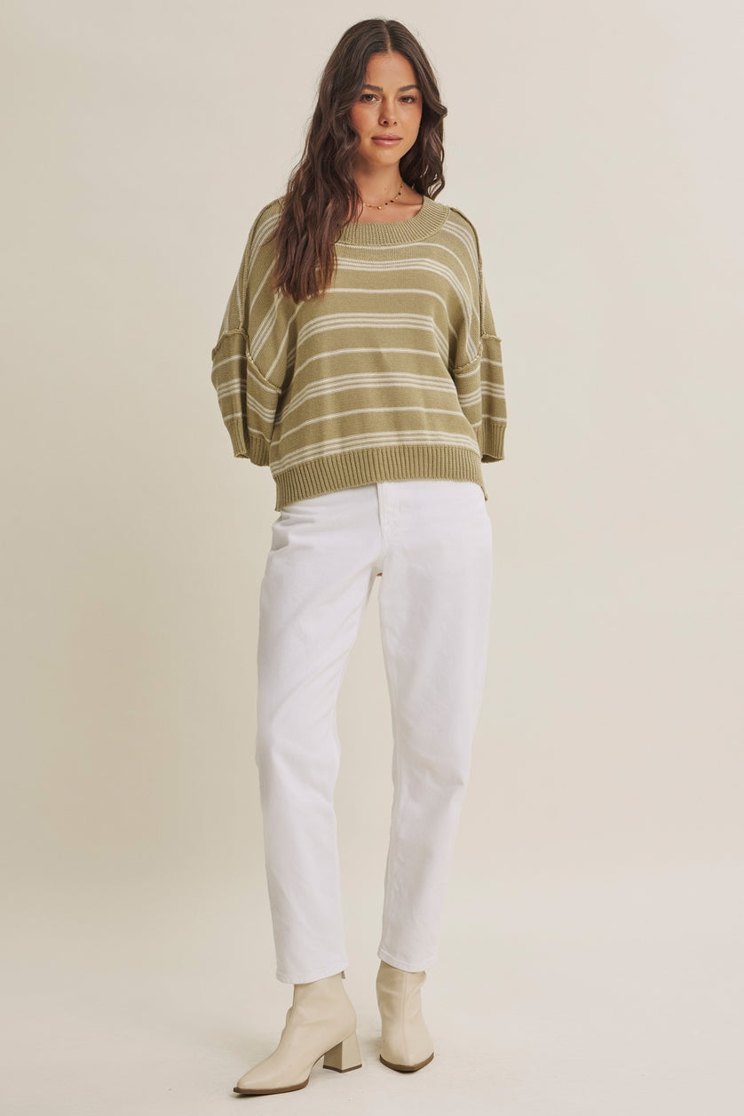 Sweater with Drop Shoulders