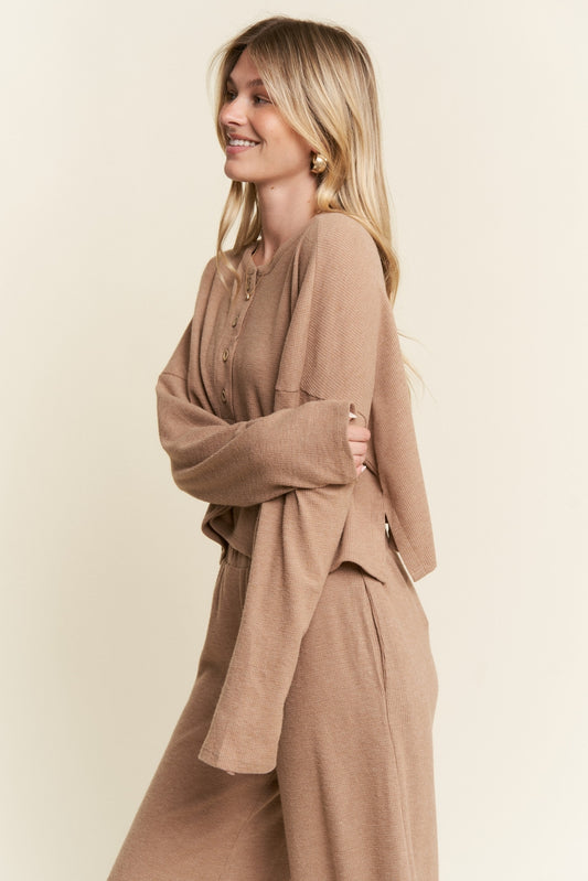 Lazy Day Top - Light Brown