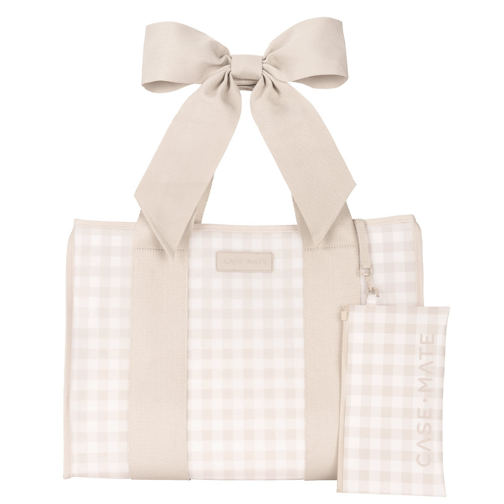 Case Mate Jelly Tote Bag •  Latte Gingham