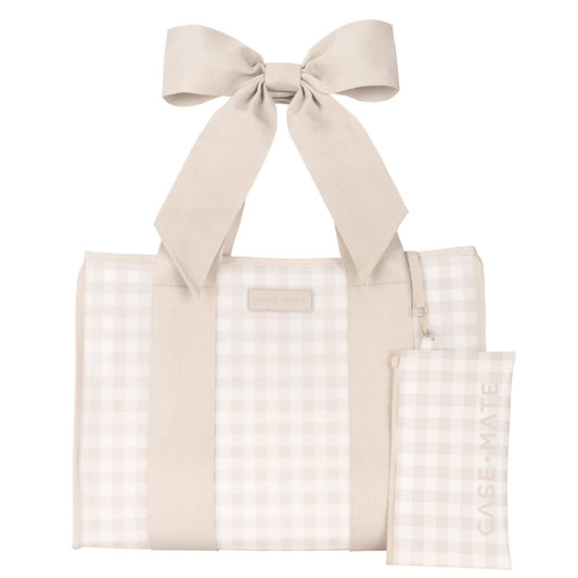 Case Mate Jelly Tote Bag •  Latte Gingham