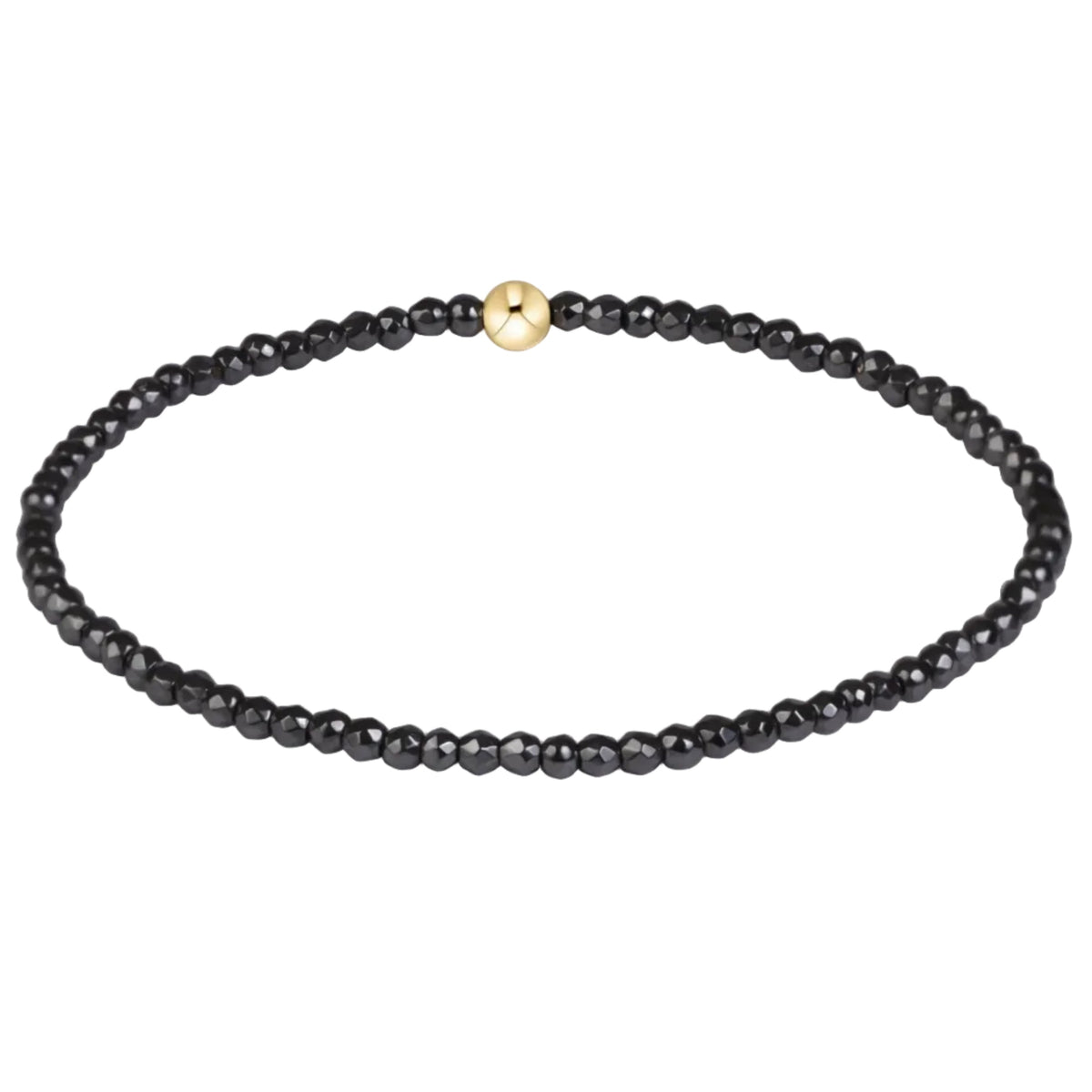 Classic Faceted Hematite 2mm Bracelet | enewton