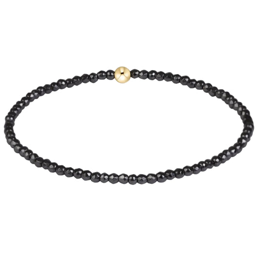 Classic Faceted Hematite 2mm Bracelet | enewton