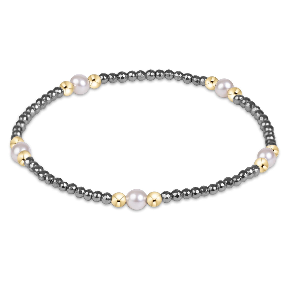 Purpose Pearl 4mm Silver Faceted Hematite Bracelet | enewton