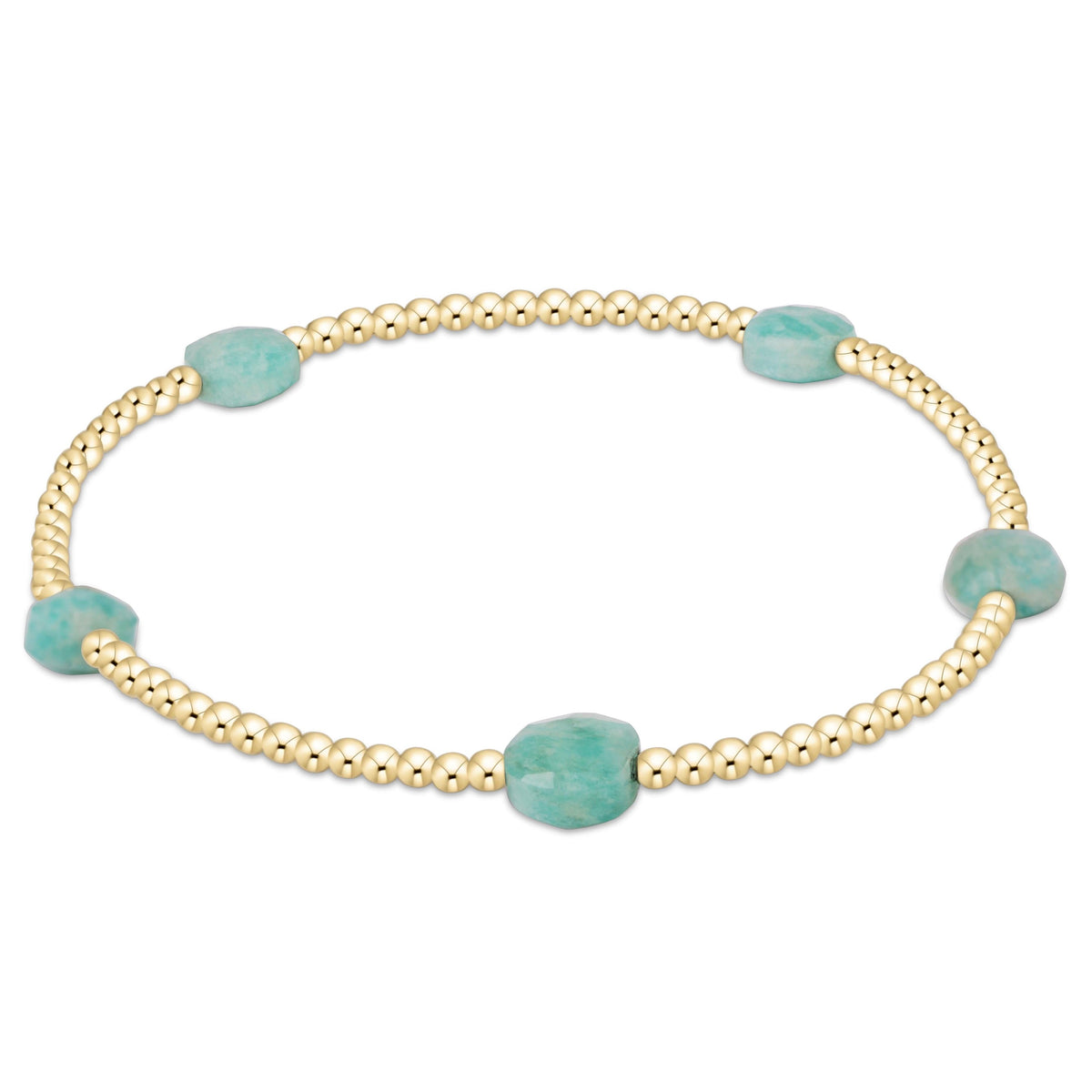 Admire Small Gem 2mm Bracelet - Amazonite | enewton